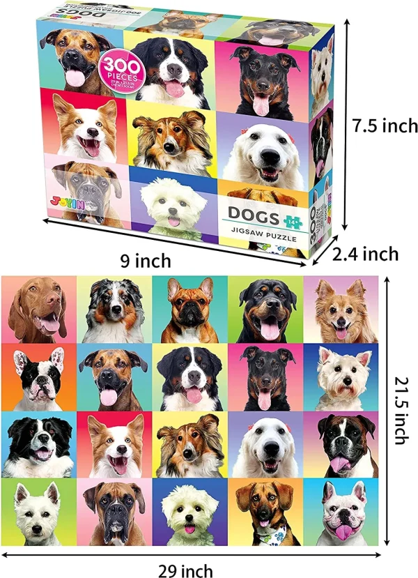300pcs Multicolor Dog Jigsaw Puzzles