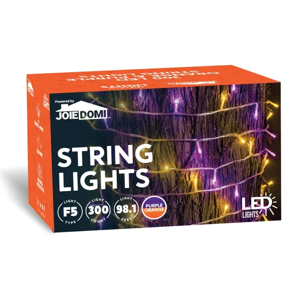300-Count 98.1ft LED Orange & Purple Halloween String Lights