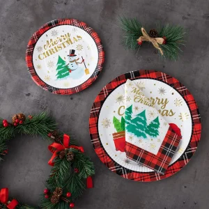 Christmas Paper Plates and Napkins Set