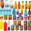 200pcs Pretend Play Toy Food Sets with Realistic Colors