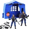 Police Camp Toy Set and Policemen Action Figures