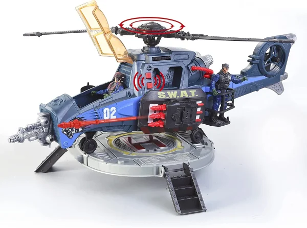 9Pcs Police Combat Helicopter Toy Set