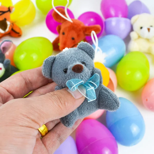 48Pcs Animal Plush Toys Prefilled Easter Eggs
