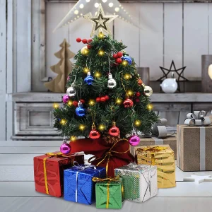 Prelit Tabletop Mini Artificial Christmas Tree 24in
