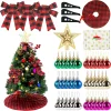 50 LED Pre lit Artificial Mini Christmas Tree 24in