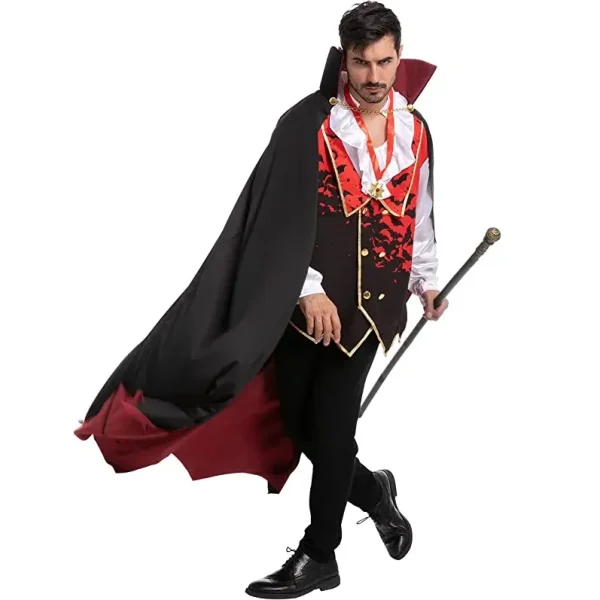 Men Red Vampire Halloween Costume