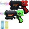Red and Green Bubble Gun Machine with 2 Bubble Solution
