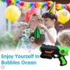 Red and Green Bubble Gun Machine with 2 Bubble Solution