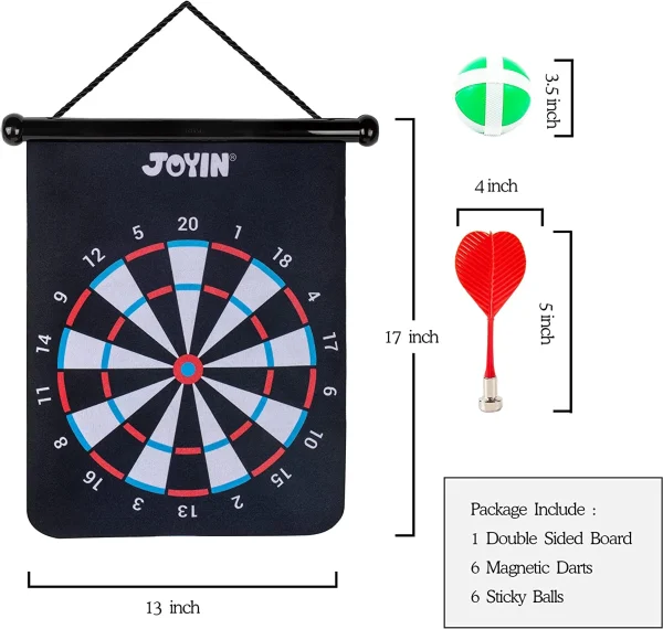 Kids Roll up Double Sided Magnetic Dart Board