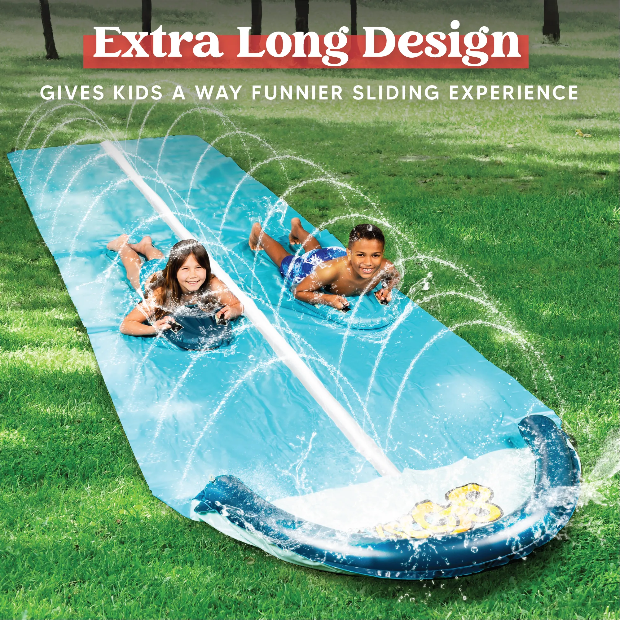 2 Person Deluxe Water Slide with 2 Race Boards – SLOOSH