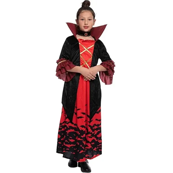 Girls Royal Vampire Halloween Costume