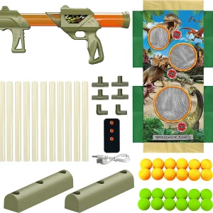 2pcs Shooting Game Toys with Dinosaur Auto Moving Target