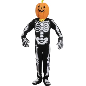 Boys Skeleton and Pumpkin Head Costume