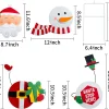 2pcs Snowman And Santa With Circle Belly Metal Yard Signs