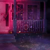 Spider Web Lights with 3 Lighted Spiders (Orange and Purple)