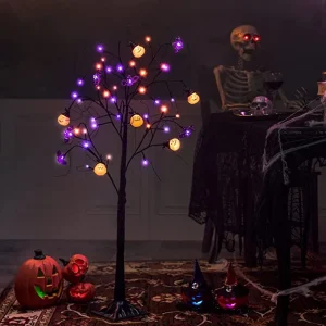 Spooky Tree Pumpkin Decoration 4ft