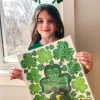 St. Patrick's Welcome Sign with Shamrock Clings