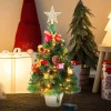 Table-top Christmas Tree with Tree Topper 23in