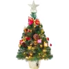 Table-top Christmas Tree with Tree Topper 23in