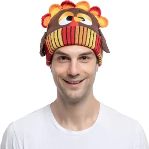 Thanksgiving Pom Turkey Beanie