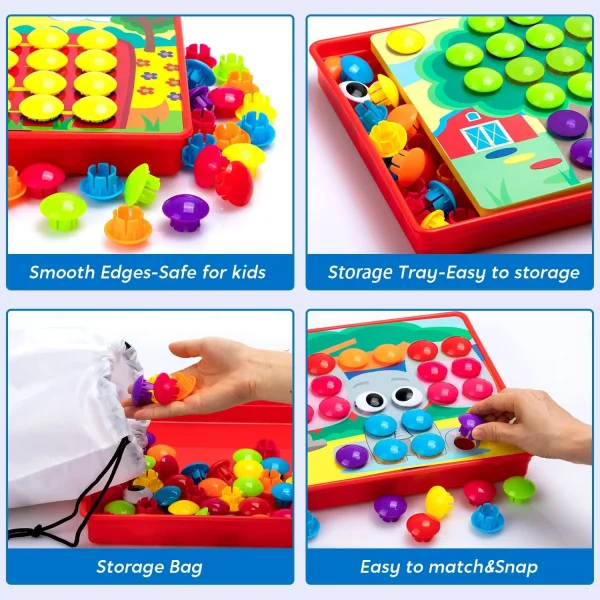Kids Educational Button Art Toy