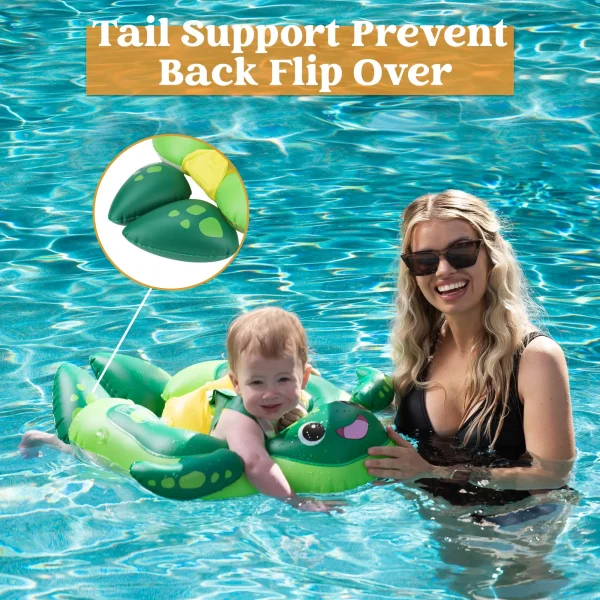 Sea Turtle Baby Swim Float with Removable Sun Canopy