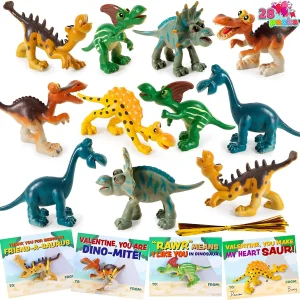28Pcs Kids Valentines Cards With Dinosaurs-Classroom Exchange Gifts