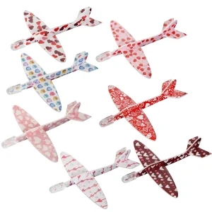 28Pcs Foam Airplanes with Valentines Day Cards for Kids-Classroom Exchange Gifts