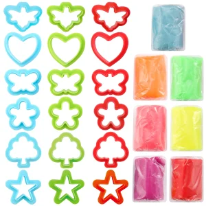 28Pcs Play Dough Sets with Valentines Day Cards for Kids-Classroom Exchange Gifts