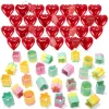 28Pcs Rainbow Spring Filled Hearts Set with Valentines Day Cards for Kids-Classroom Exchange Gifts