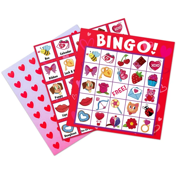 28 Players Valentine's Day Bingo Set