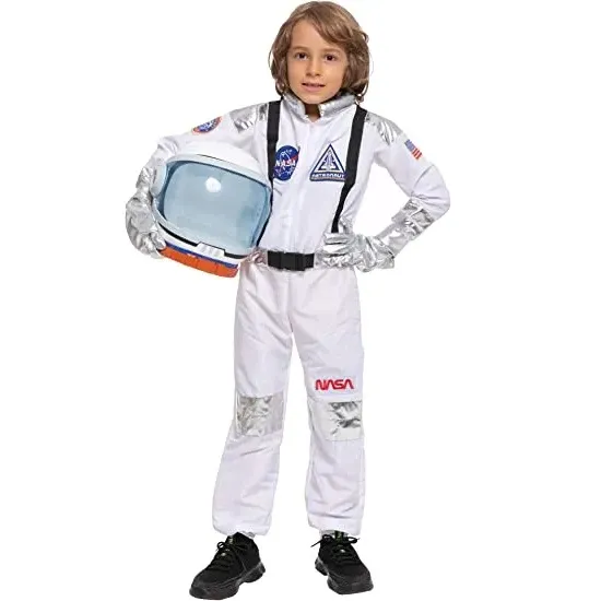Child Silver Stripes Astronaut Halloween Costume