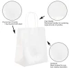 90pcs Christmas White Paper Bags with Handles