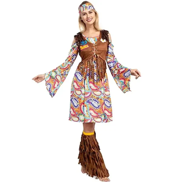 Womens 60s/70s Hippie Halloween Costume