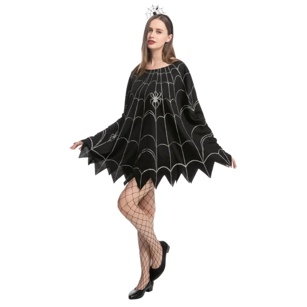 Womens Spider Web Dress Halloween Costume