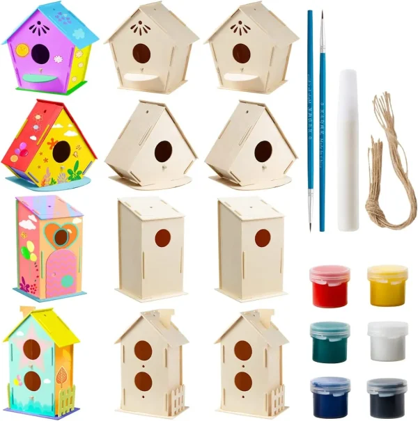 Wooden Birdhouse Painting Kit - KLEVER KITS