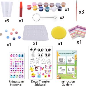 47pcs Easter Egg Dye Kit with Painting Crafts Kits