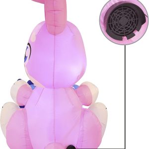 6ft LED Pink Inflatable Easter Bunny