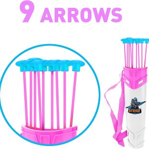White Bow and Arrow for Kids with LED Flash Lights