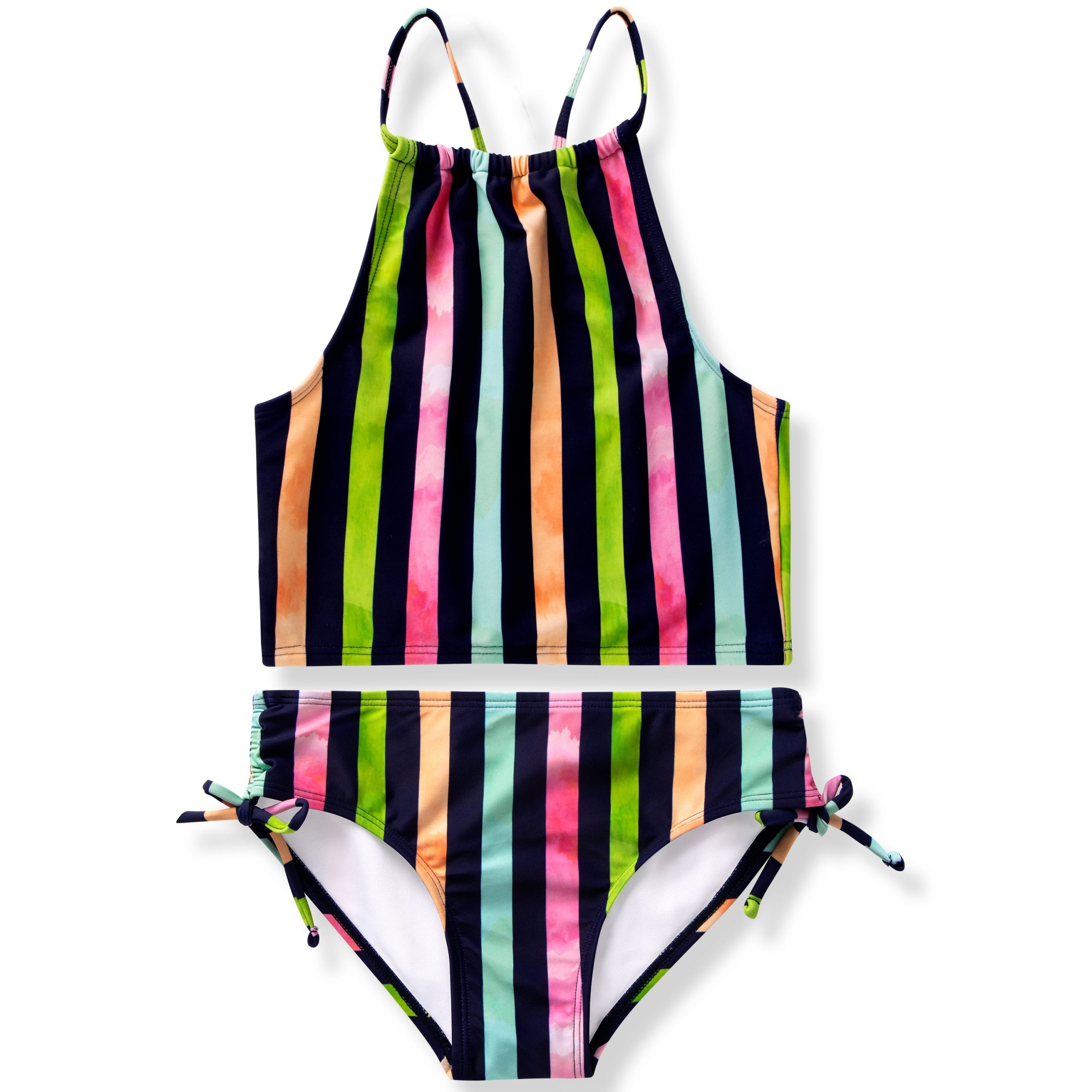 Girl’s Tankini, 2-Piece Swimsuit (Rainbow) – SLOOSH