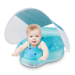 Elephant Pattern Baby Pool Float with Canopy
