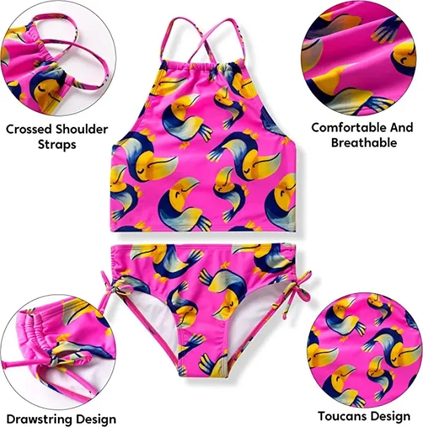 Girls Tankini Beach Two Piece Swimsuit -10
