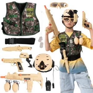 12pcs Kids Army Soldier Halloween Costume Accessories