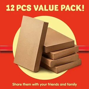 12pcs Kraft Brown Cardboard Collection Set