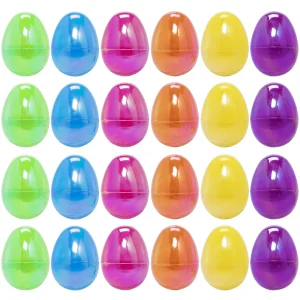 24Pcs Iridescent Easter Egg Shells 2.3in