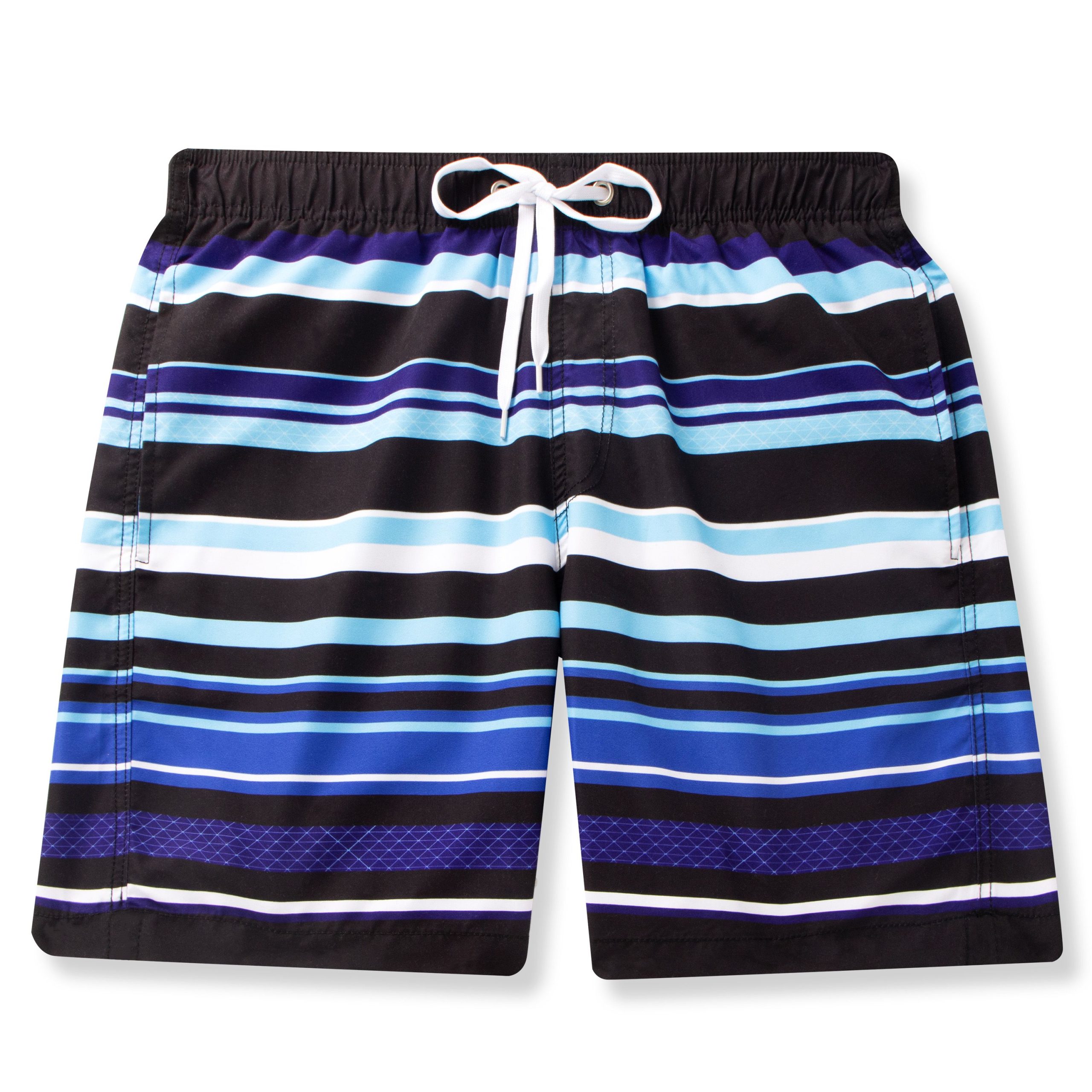 Men Swim Trunk (Blue & Black Stripe) – SLOOSH