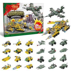 24 Days Constrcution Vehicle and Military Fighter Building Blocks Advent Calendar
