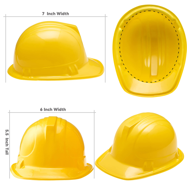 Construction Hard Hats, 24 Pcs
