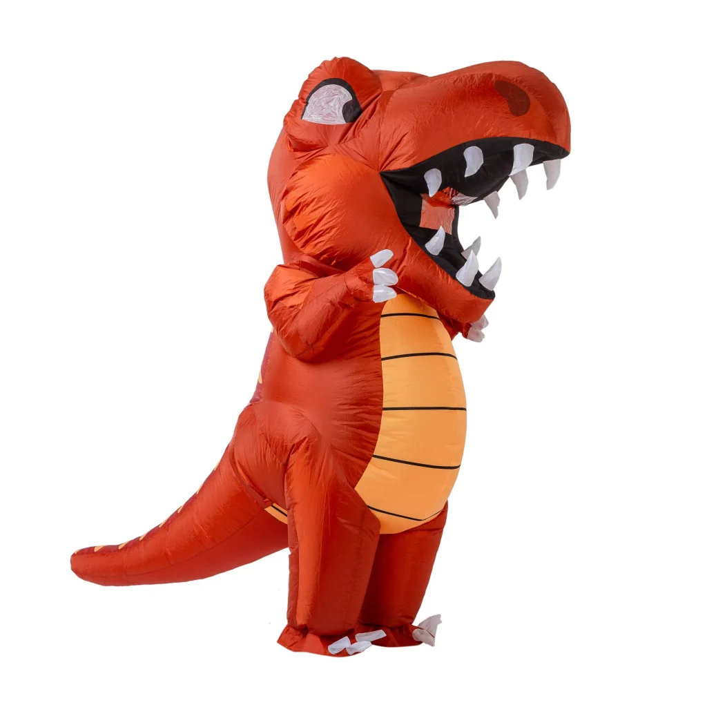 Red blow up dinosaur costume