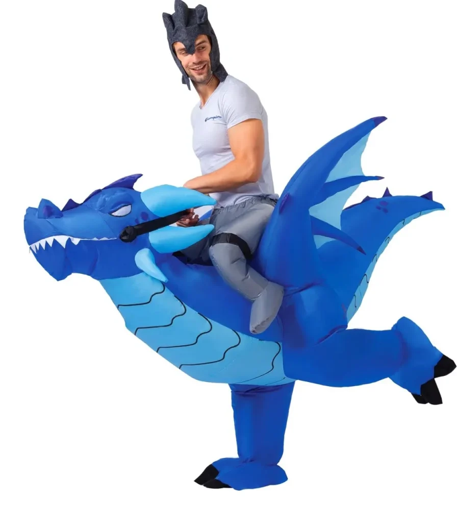 Adult ice dragon blowup costume